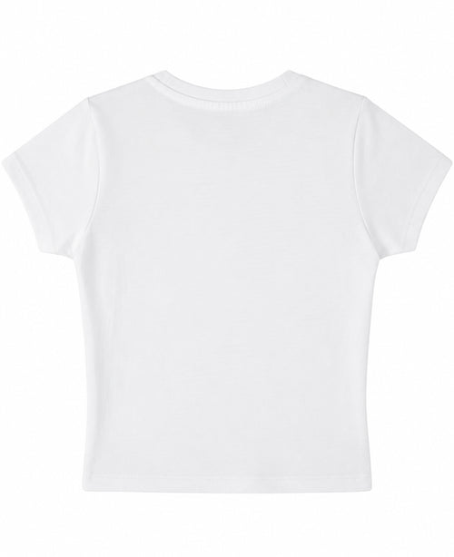White Baby Tee Back Design