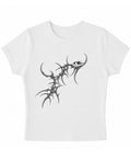 White Baby Tee Front Design