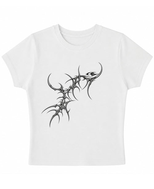 White Baby Tee Front Design