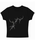 Black Baby Tee Front Design