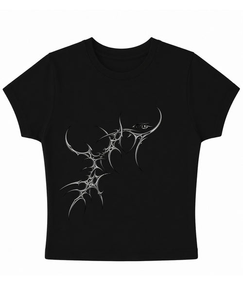 Black Baby Tee Front Design